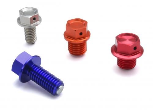 MAGNETIC DRAIN BOLT M14X14-P1.5 RED