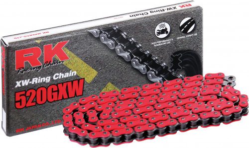 RK Racing 520 GXW Chain RED Rivet Aprilia RS 125 '92-'11