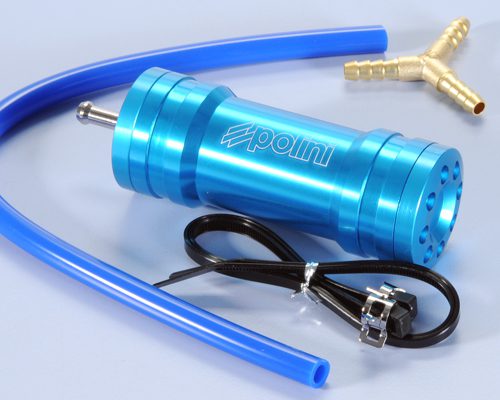 Polini Gas recovery Chamber Blue Aprilia (universal 2 stroke)
