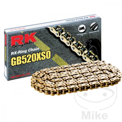 RK X-RING CHAIN GOLD GB520XSO/112 links with hollow rivet link